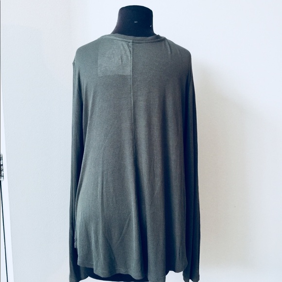 SOLD LOL Vintage Good Vibes Olive Long Tee - Picture 4 of 5